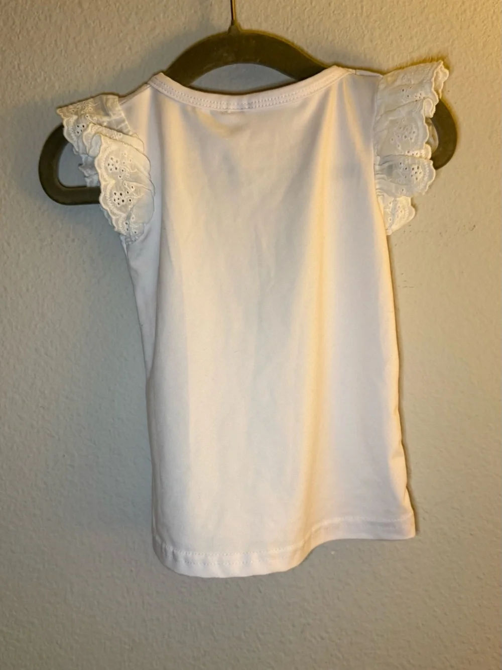 Girls' White Tee with Black Minnie Mouse Silhouette and Red Polka Dot Bow